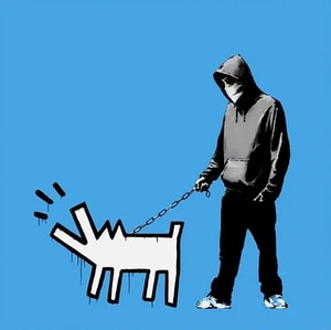 Banksy - Choose Your Weapon Sky Blue