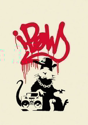 Banksy - Gangsta Rat (Signed)
