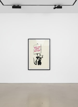 Banksy - Get Out While You Can (Pink) (Signed)