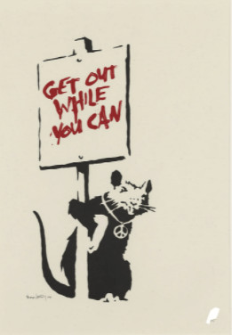 Banksy - Get Out While You Can (Signed)