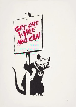 Banksy - Get Out While You Can (Unsigned)