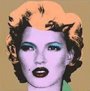 Banksy - Kate Moss Apricot/Gold