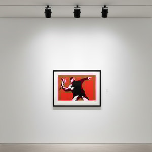 Banksy - Love Is In The Air Flower Thrower Signed