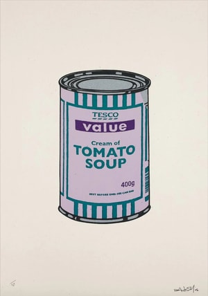 Banksy - Soup Can (Lilac, Emerald, Purple) (Signed)