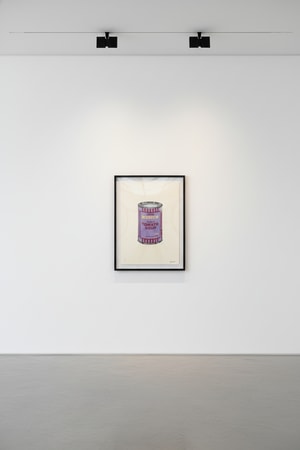 Banksy - Soup Can (Violet, Cherry, Beige) (Signed)