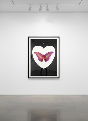 Damien Hirst - I Love You (Black, Fuschia)