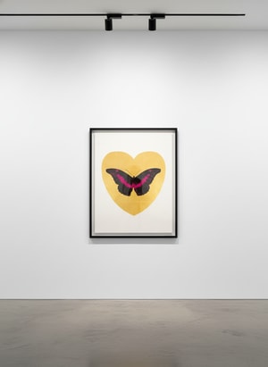 Damien Hirst - I Love You (Gold Leaf, Black, Fuschia)