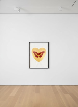 Damien Hirst - I Love You (Gold Leaf, Poppy Red, Oriental Gold)