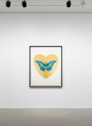Damien Hirst - I Love You (Gold Leaf, Turquoise, Oriental Gold)