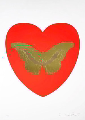 Damien Hirst - I Love You (Red, Oriental Gold, Cool Gold)
