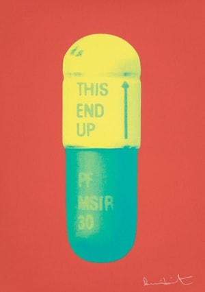 Damien Hirst - The Cure (Coral/Lemon Yellow/Turquoise)