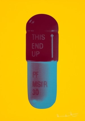 Damien Hirst - The Cure (Sunflower Yellow/Merlot/Sapphire)