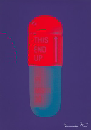Damien Hirst - The Cure (Violet/Electric Red/Powder Blue)