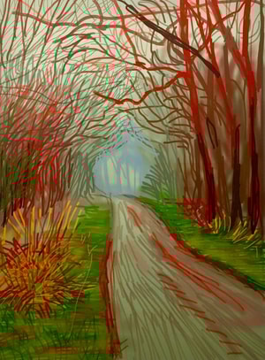 David Hockney - 13th of January, The Arrival of Spring in Woldgate, East Yorkshire