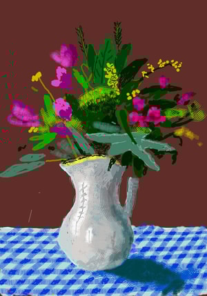 David Hockney - 15th March 2021, Flowers in a Jug
