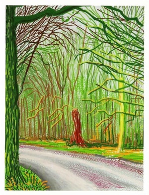 David Hockney - 18th of January, The Arrival of Spring in Woldgate, East Yorkshire