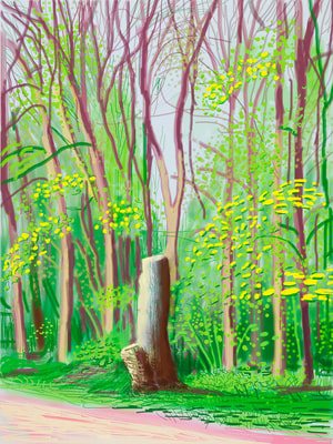 David Hockney - 19th of April, The Arrival of Spring in Woldgate, East Yorkshire