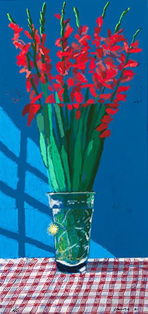 David Hockney - 27th July, Some Gladioli
