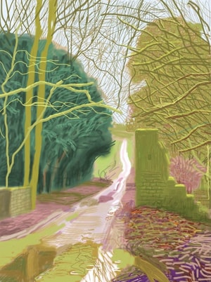 David Hockney - 29th of January, The Arrival of Spring in Woldgate, East Yorkshire
