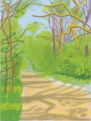 David Hockney - April 25th, The Arrival of Spring in Woldgate, East Yorkshire