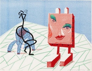 David Hockney - Celia With Guest