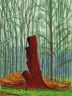 David Hockney - February 25, The Arrival of Spring in Woldgate, East Yorkshire