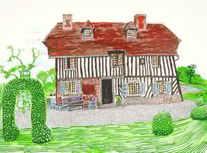 David Hockney - In Front of House Looking North