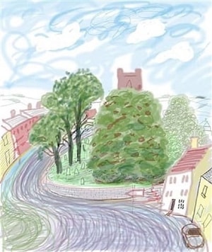 David Hockney - Kilham With Church