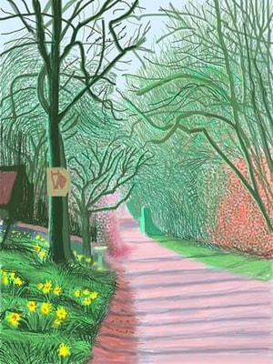 David Hockney - March 25th, The Arrival of Spring in Woldgate, East Yorkshire