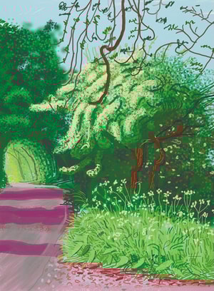 David Hockney - May 14, The Arrival of Spring in Woldgate, East Yorkshire