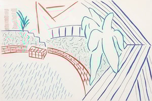 David Hockney - My Pool and Terrace