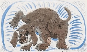 David Hockney - Stanley In a Basket