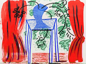 David Hockney - Still Life With Curtains