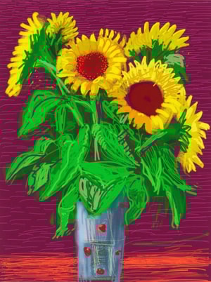 David Hockney - Sunflowers