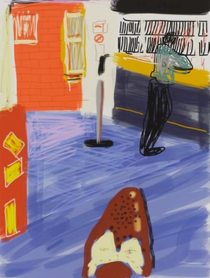 David Hockney - Waiting at York