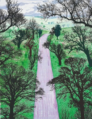 David Hockney - Winter Road Near Kilham