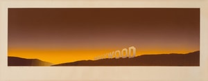 Ed Ruscha - Hollywood (orange and brown)