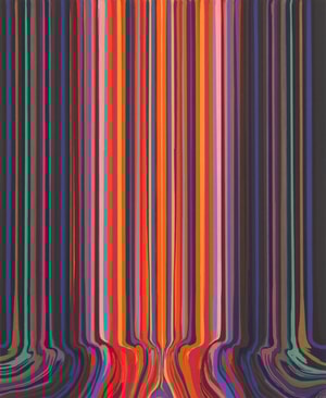 Ian Davenport - Mirrored Red and Black Etching