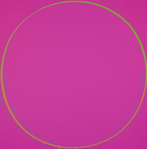Ian Davenport - Untitled Circle Painting: Magenta/Green/Magenta
