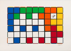 Invader - 6 Cubes  (Orange/Yellow)