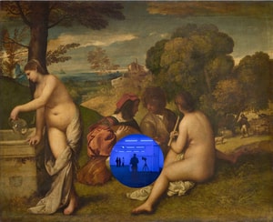 Jeff Koons - Gazing Ball (Titian Pastoral Concert)