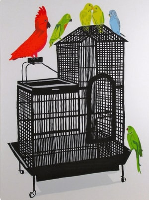 Jonas Wood - Birdcage XVI