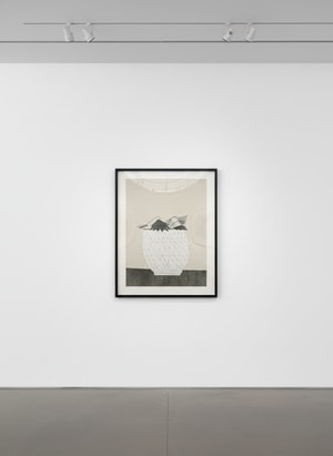 Jonas Wood - Untitled (Basketball Wallpaper)