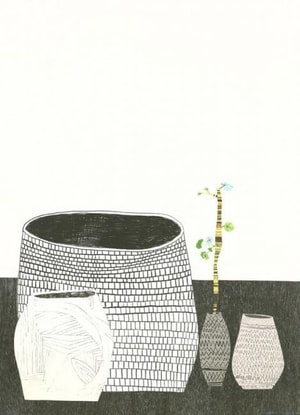 Jonas Wood - Untitled (Pots, 2009)