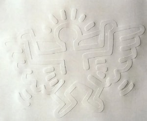 Keith Haring - Angel, from White Icons (Littmann PP. 173)