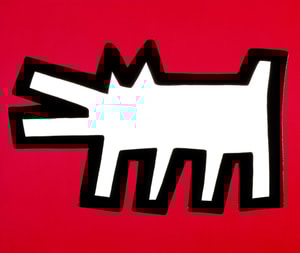 Keith Haring - Barking Dog from Icons