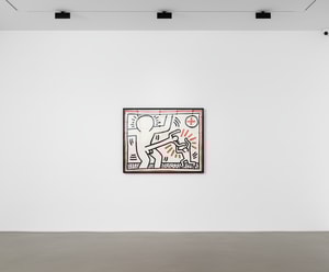 Keith Haring - Three Lithographs Untitled Cock Fight (Littmann PP . 39)