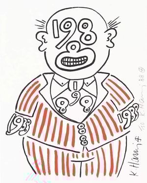 Keith Haring - Untitled (1988 Man) (Littmann PP. 92)