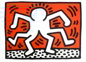 Keith Haring - Untitled (Doubleman) (Littmann PP. 62)