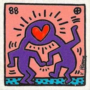 Keith Haring - Untitled (Wedding Invitation)  (Littmann PP. 92)